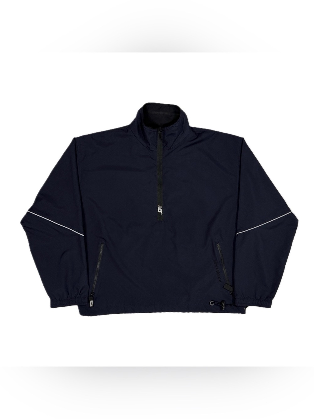 Vtg 90s New Balance Navy Blue Quarter Zip Track Windbreaker Jacket Women Medium